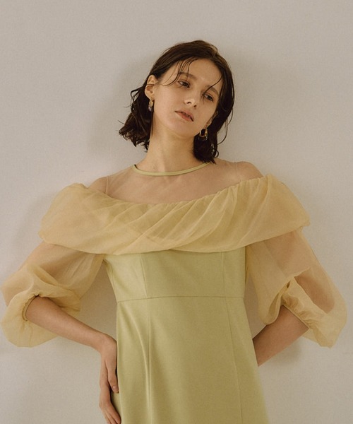 LE’RURE リルアー　オフショルダーバルーンドレス LE'RURE ドレス Off shoulder balloon dress : ZOZOTOWN Yahoo