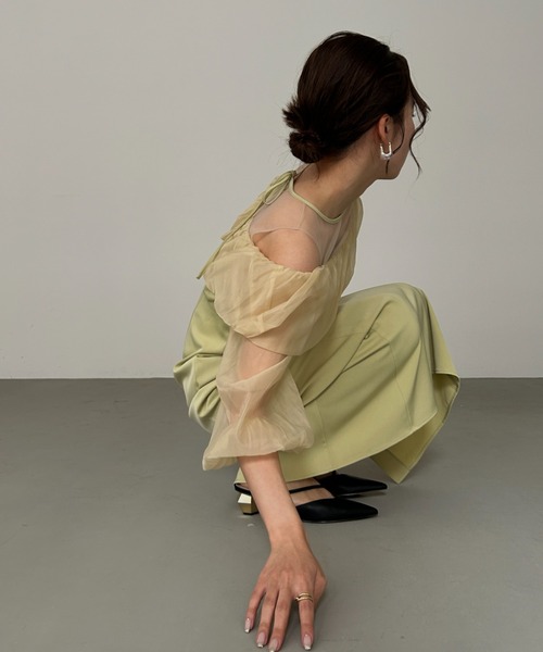 LE’RURE リルアー　オフショルダーバルーンドレス LE'RURE ドレス Off shoulder balloon dress : ZOZOTOWN Yahoo