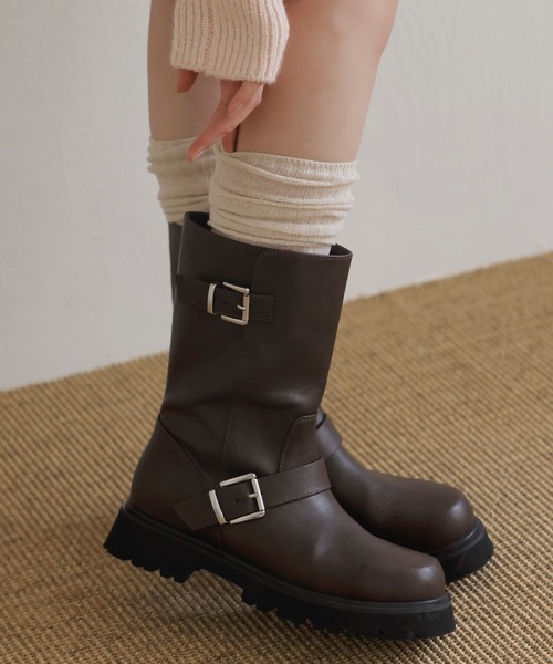 ピストレロ エンジニアブーツ ブラウン 22.0-22.5cm