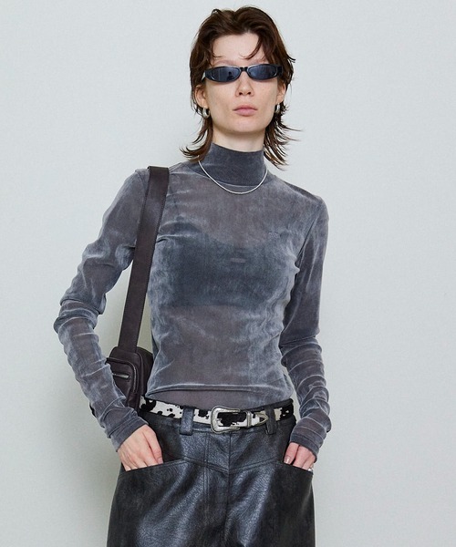 tシャツ Velor Mesh Tops/ベロアメッシュトップス「MAISON SPECIAL/メゾンスペシャル」 レディース MAISON KITSUNE メゾンキツネ Tシャツ MM00202KJ7010 トップス