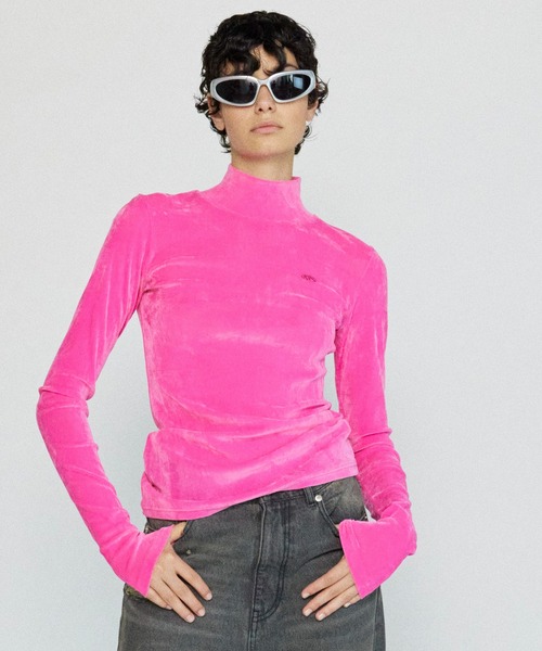 tシャツ Velor Mesh Tops/ベロアメッシュトップス「MAISON SPECIAL/メゾンスペシャル」 レディース MAISON SPECIAL tシャツ Velor Mesh Tops/ベロアメッシュ