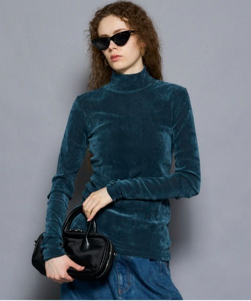 MAISON SPECIAL（メゾンスペシャル） tシャツ Velor Mesh Tops/ベロア