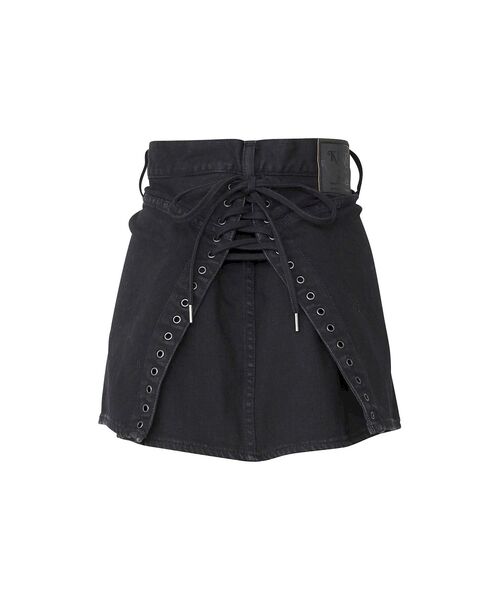 美品 ヒステリックグラマー バックレースアップ デニムスカート HYSTERIC GLAMOUR デニムスカート バックレースアップ マイクロ