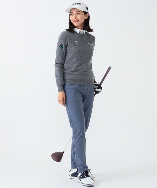 FJ ジップアップセーター グレー×ブラック　XL ゴルフ ゴルフ防風セーター（ゴルフ レディースセーター、トレーナー