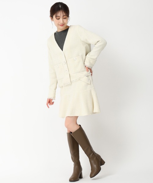 MISCH MASCH（ミッシュマッシュ） スカート ラメツイードミニスカート