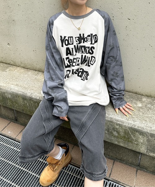 tシャツ タイダイラグランロンT メンズ レディース : ZOZOTOWN