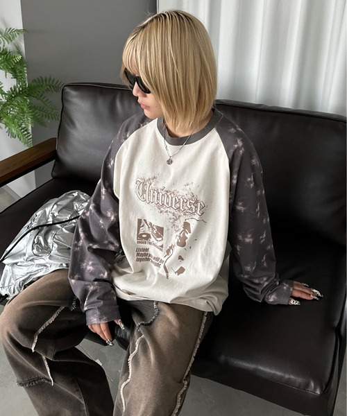 tシャツ タイダイラグランロンT メンズ レディース : ZOZOTOWN