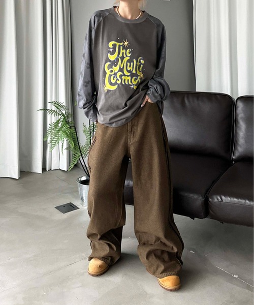 tシャツ タイダイラグランロンT メンズ レディース : ZOZOTOWN