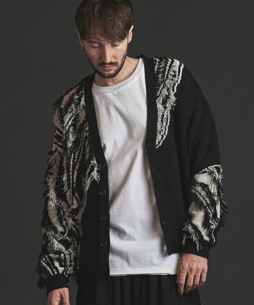 カーディガン 「NO ID.」Reversible JQ Knit Cardigan / リバーシブル JQ ニット カーディガン メンズ