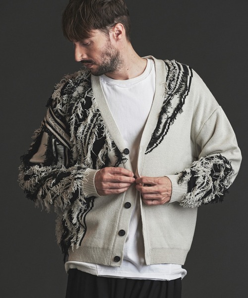 カーディガン 「NO ID.」Reversible JQ Knit Cardigan / リバーシブル JQ ニット カーディガン メンズ