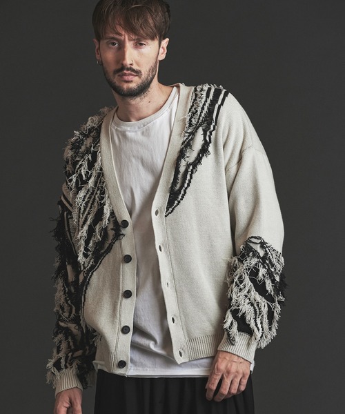 カーディガン 「NO ID.」Reversible JQ Knit Cardigan / リバーシブル JQ ニット カーディガン メンズ