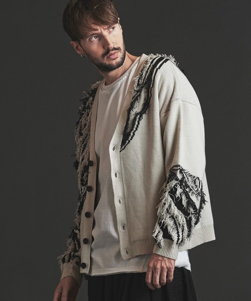 カーディガン 「NO ID.」Reversible JQ Knit Cardigan / リバーシブル JQ ニット カーディガン メンズ