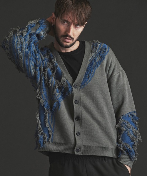 カーディガン 「NO ID.」Reversible JQ Knit Cardigan / リバーシブル JQ ニット カーディガン メンズ