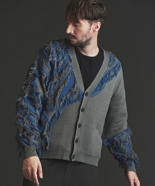 カーディガン 「NO ID.」Reversible JQ Knit Cardigan / リバーシブル JQ ニット カーディガン メンズ