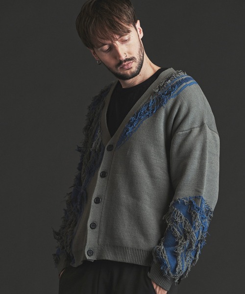 カーディガン 「NO ID.」Reversible JQ Knit Cardigan / リバーシブル JQ ニット カーディガン メンズ