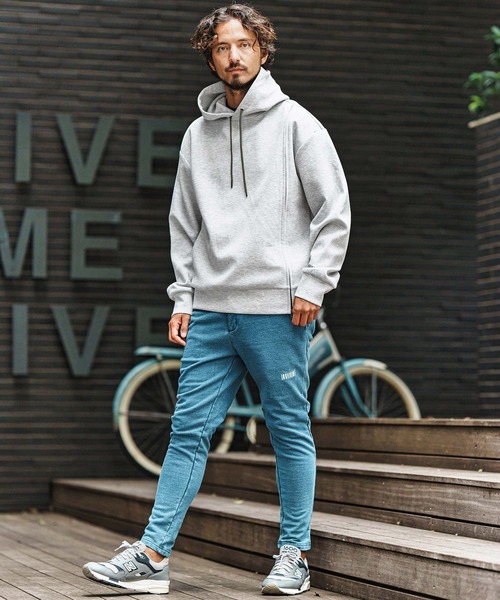 felkod パーカー mpa3606-Zip Accent Cardboard Knit Parka メンズ