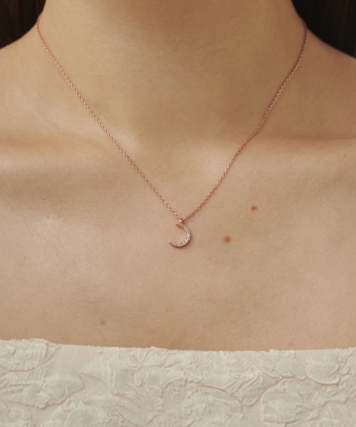 ciite' ネックレス 三日月ビジューネックレス レディース : ZOZOTOWN
