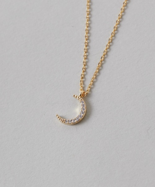 ciite' ネックレス 三日月ビジューネックレス レディース : ZOZOTOWN