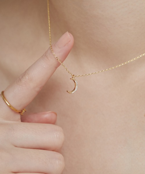 ciite' ネックレス 三日月ビジューネックレス レディース : ZOZOTOWN