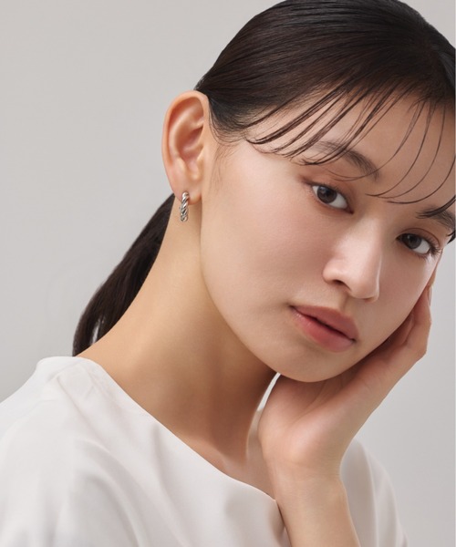 ciite' ピアス 「 金属アレルギー対応 」 ねじりフープピアス