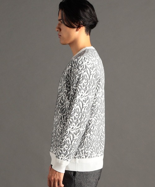 ムッシュニコル（MONSIEUR NICOLE）/オーナメントブリスタージャカード クルーネックニット MONSIEUR NICOLE（ムッシュニコル） セーター ニット オーナメント