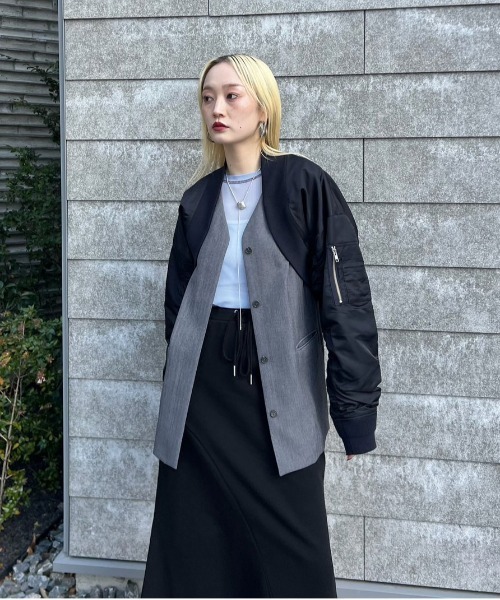 Ameri（アメリ） ma1 ma-1 REVERSIBLE BOLERO MA-1 レディース