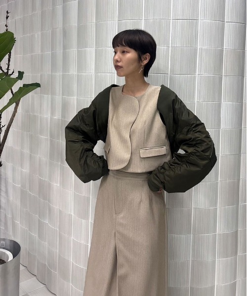 Ameri（アメリ） ma1 ma-1 REVERSIBLE BOLERO MA-1 レディース