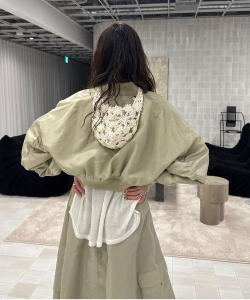 Ameri（アメリ） ma1 ma-1 REVERSIBLE BOLERO MA-1 レディース