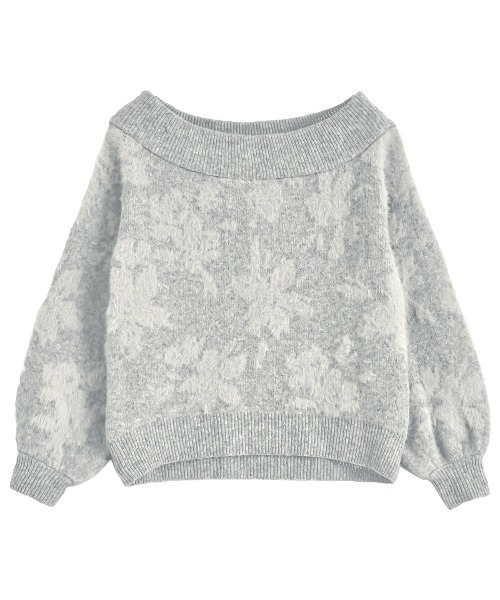 ニット セーター 「2024-25 WINTER COLLECTION」「MEISM by Re:EDIT」2WAYシャギーフラワージャガードニットト MEISM ニット セーター 「2024-25 WINTER COLLECTION」「MEISM