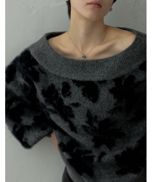 ニット セーター 「2024-25 WINTER COLLECTION」「MEISM by Re:EDIT」2WAYシャギーフラワージャガードニットト MEISM ニット セーター 「2024-25 WINTER COLLECTION」「MEISM