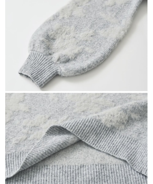 ニット セーター 「2024-25 WINTER COLLECTION」「MEISM by Re:EDIT」2WAYシャギーフラワージャガードニットト MEISM ニット セーター 「2024-25 WINTER COLLECTION」「MEISM