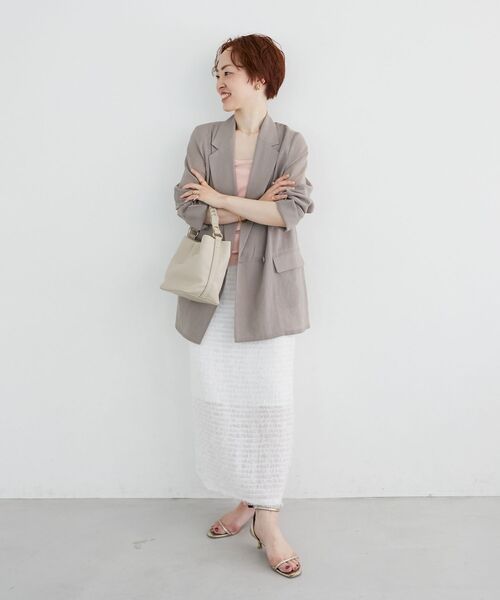 le.coeur blanc（ルクールブラン） リネンライクテーラードジャケット