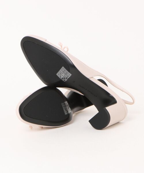 CHARLES ＆ KEITH パンプス ボウ キャップトゥスリングバック
