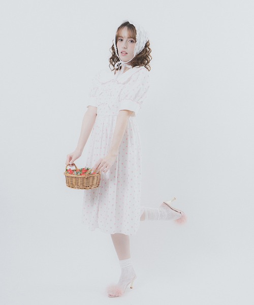 Lolime by mellfy memory ワンピース 半袖 Juicy Pop Strawberries