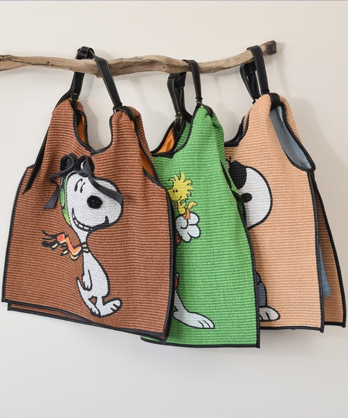アニタビラルディ × PEANUTS / スヌーピー ラフィア トートバッグ