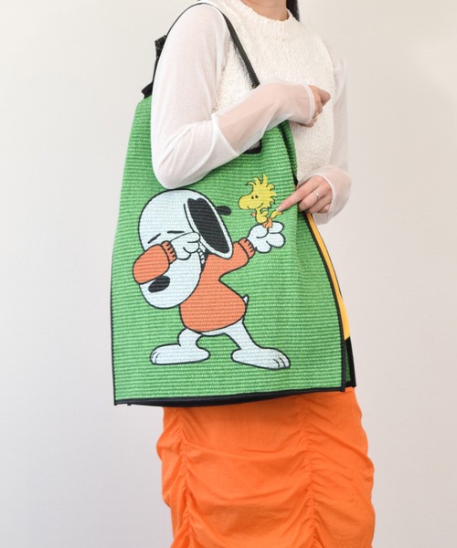 アニタビラルディ × PEANUTS / スヌーピー ラフィア トートバッグ anita bilardi トートバッグ 「ANITA BILARDI」スヌーピー