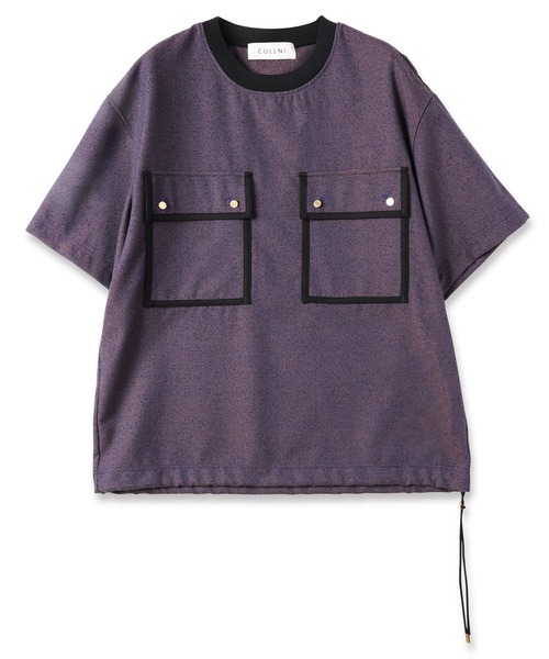 CULLNI tシャツ Tweed Trimming Pocket Pullover メンズ