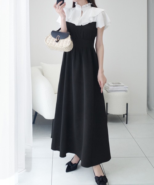 mily bilet ワンピース 「mily bilet」1枚でレディな華やぎスタイル