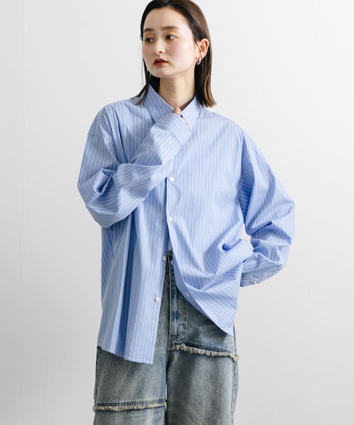 長袖シャツ ユニセックス ストライプ ネクタイデザイン SENSE OF PLACE by URBAN RESEARCH シャツ 「ユニセックス