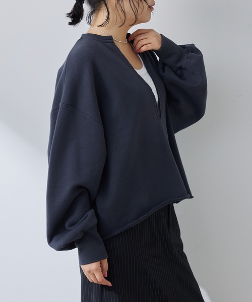 極美品　Whim Gazette スウェットVネックプルオーバー Whim Gazette｜スウェットVネックプルオーバー2 | Rakuten