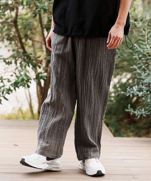 CAMBIO（カンビオ） パンツ mp13308-Cotton Linen Wide Straight Pants