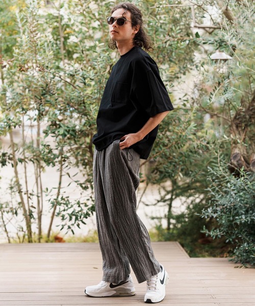パンツ W_tokyo Tpolyester pants. ovy CAMBIO（カンビオ） パンツ mp13308-Cotton Linen Wide Straight Pants