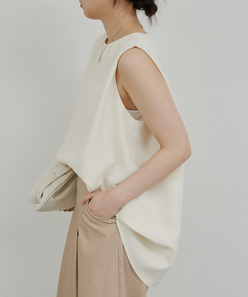 【GALLARDAGALANTE】ショルダータックノースリ GALLARDAGALANTE｜【サイズ展開あり】ショルダータックノースリ