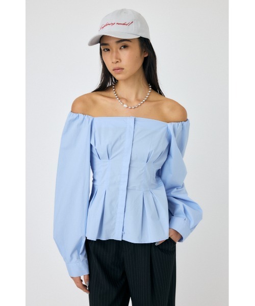 moussy ブラウス MOUSSY ブラウス シャツ PUFF SLEEVE CORSET FIT レディース