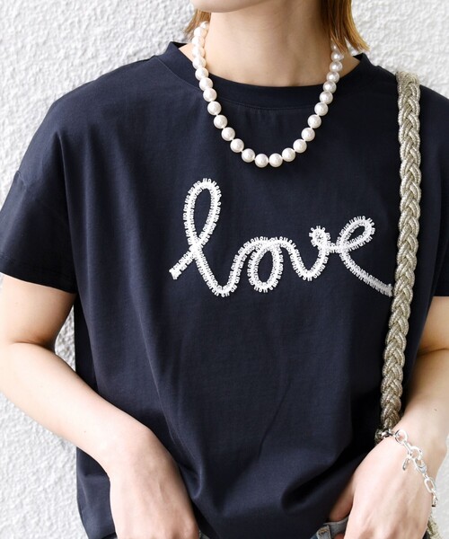 tシャツ 「WEB限定」ファンシー コード 刺繍 ロゴ TEE レディース