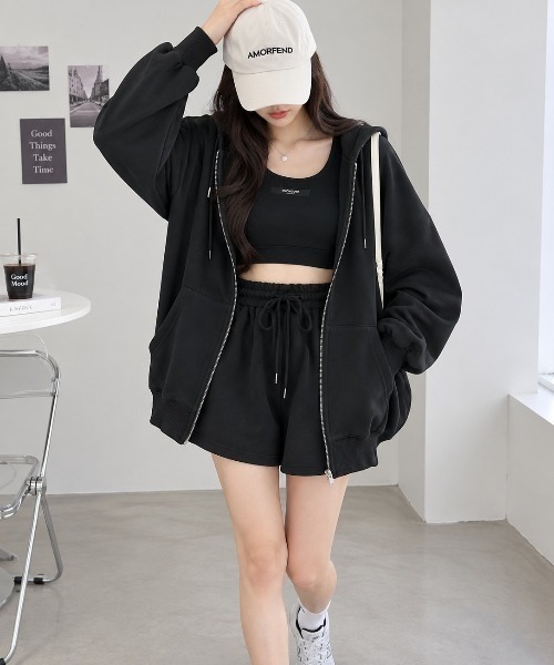 LETee セットアップ ZIPパーカー・タンクトップ・ショートパンツの豪華