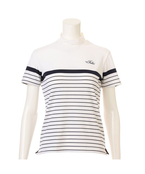 tシャツ WS STRIPE EMB HIGH NECK SHIRT レディース