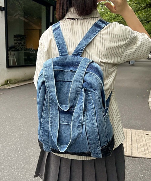 [ ] デニムバックパック40 ★大人気★ aimoha デイバック リュック B.A.G. デニムバックパック