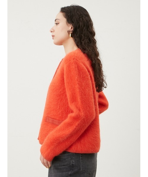 Mila Owen」 ニットカーディガン 0 レッド レディース フェイス金釦