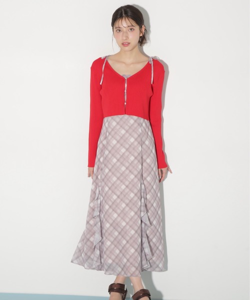 ロマンティックコア　デッド古着 JILL STUART リボン ガーリーキャミ カットアウトリボンビキニ(505776988) | ジル バイ ジル